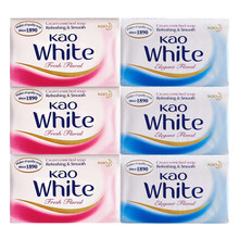 花王(KAO)原裝進口香皂130g*3塊裝玫瑰紅/牛奶白肥皂沐浴皂消毒