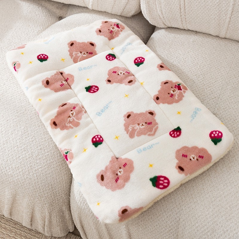 かわいいクマのソファの巣、オールシーズン対応のユニバーサル猫ベッド、秋と冬の暖かいペット猫睡眠マット、猫の巣、ペットの犬小屋卸売|undefined