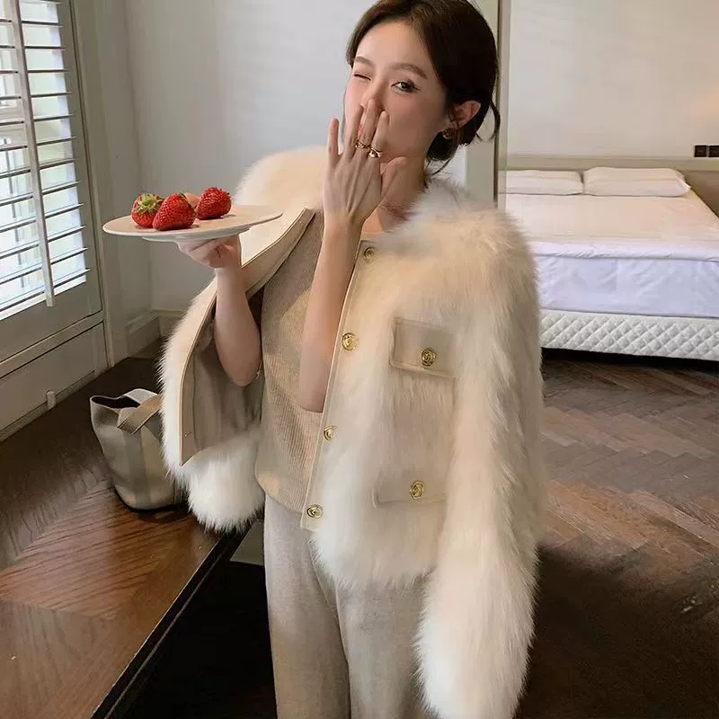 Демисезонная облегающая куртка, стиль Chanel, корейский стиль