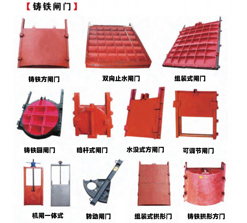 多规格PM系列DN1000法兰铸铁镶铜钢制铸铁拍门圆闸门启闭