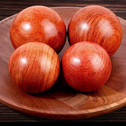 Rosewood Handball for the Elderly, a Natural Fitness Tool for Training Finger Flexibility, Hand Grip, and Wrist Rotation