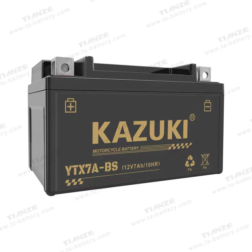 YTX7A-BS (12V7Ah/10HR)启动电池免维护摩托车铅酸蓄电池