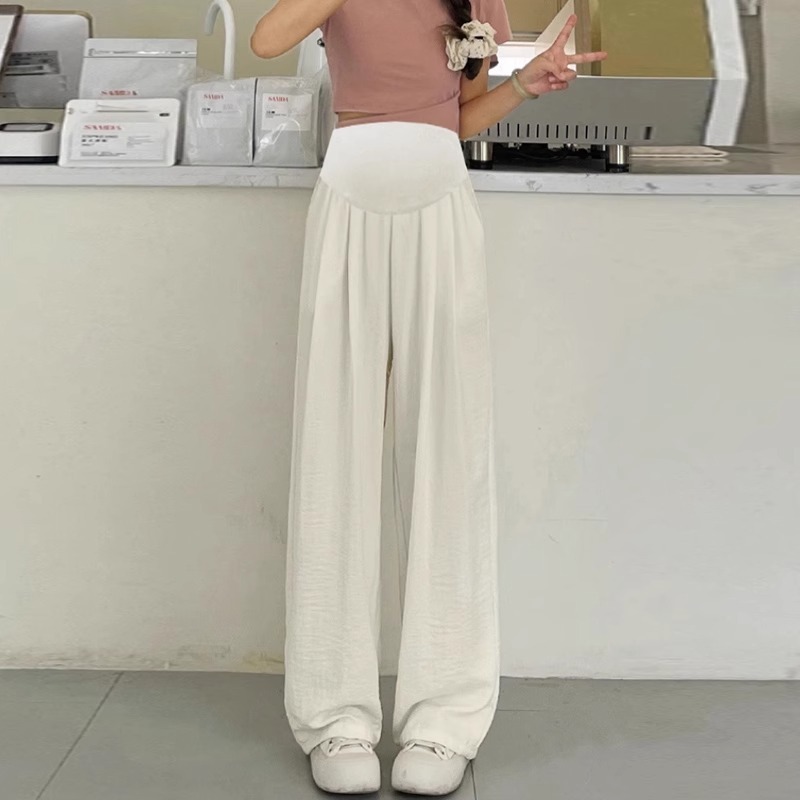 マタニティパンツ、夏カジュアルお腹サポートパンツ、山本ドレープミルクパンツ、ファットMM新作調節可能ゆったりワイドパンツ|undefined
