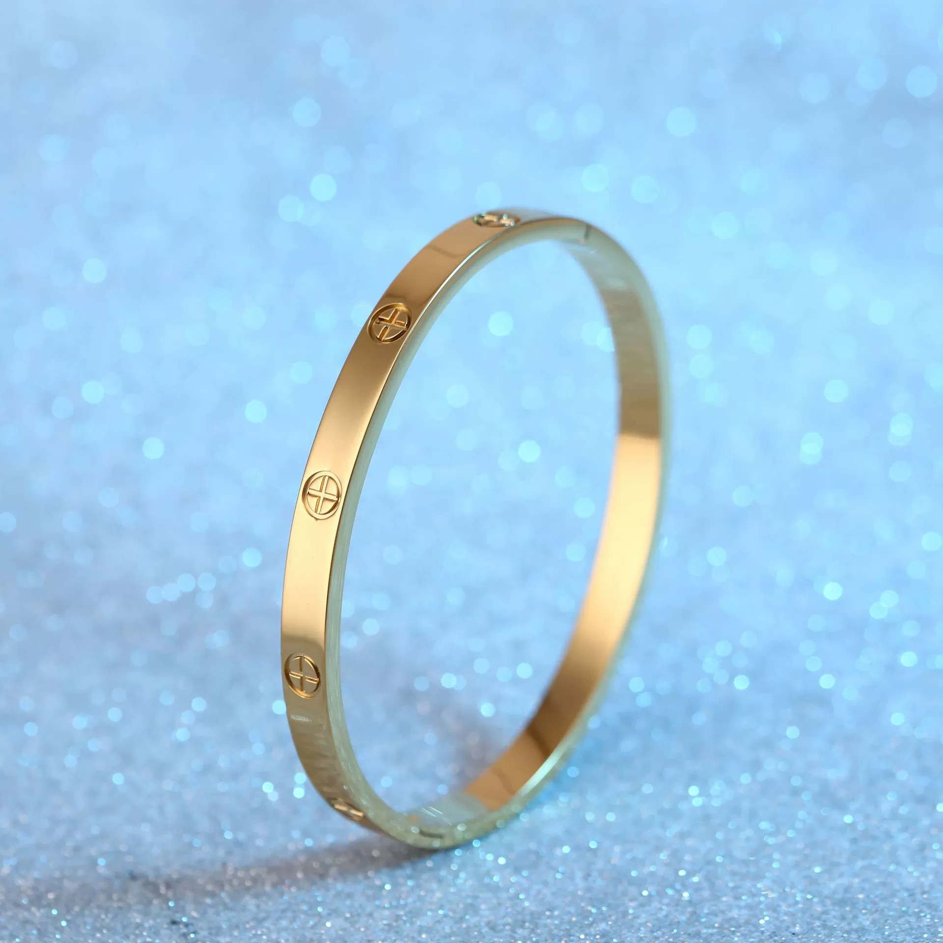 Браслет из нержавеющей стали с покрытием розовым 18K, европейский стиль, индивидуальная модная аксессуара