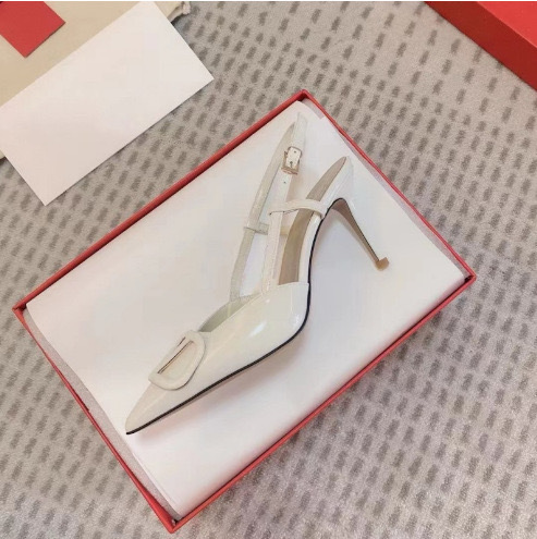 화이트 페이턴트 가죽 [6cm]