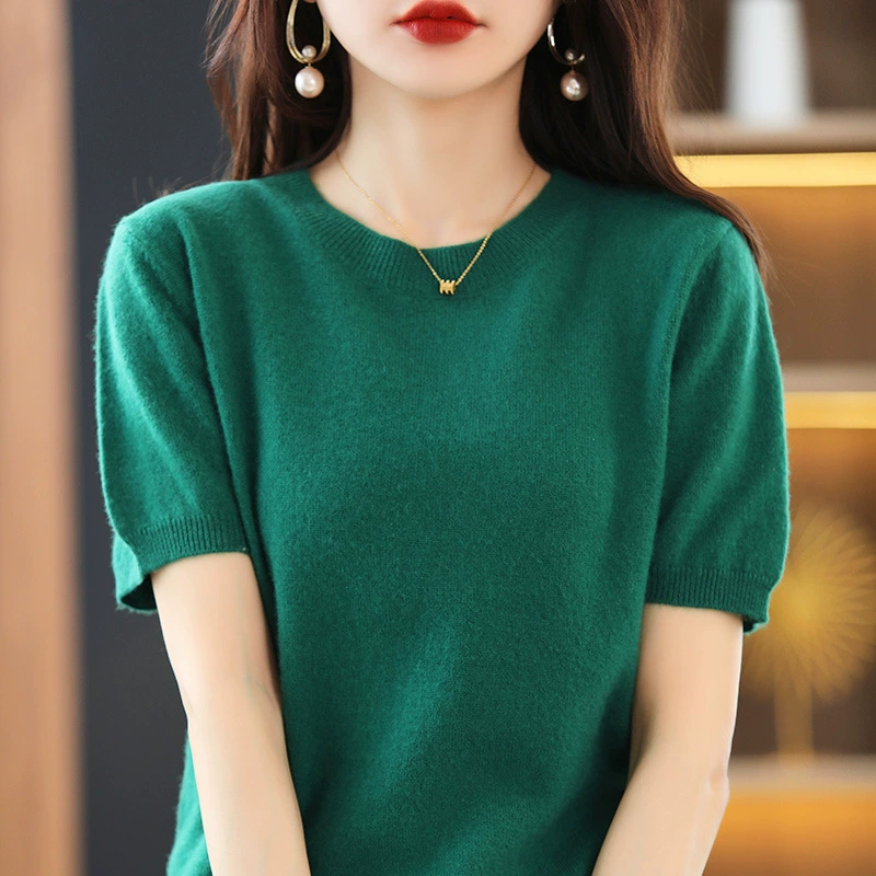 Качественный летний свитер 2023 года в элегантном стиле, свободного кроя, с круглым вырезом и дизайном в стиле пэчворк для женщин.