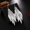 Fashionable metal long earrings with tassels, European style