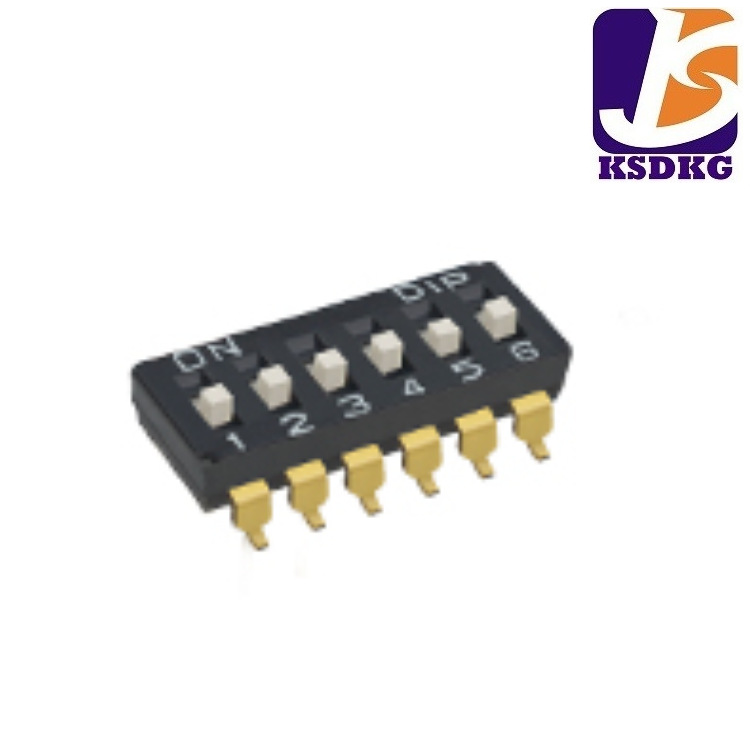 厂家直销 6位琴键开关 拨码开关 2.54间距耐高温开关