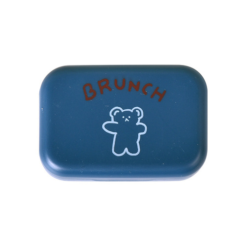 Cute student contact lens box ins cartoon contact lens companion box double box portable care box