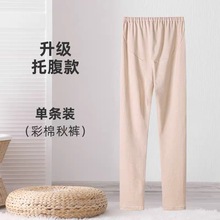彩棉孕妇秋裤内穿衬裤棉质毛裤线裤孕期睡裤保暖打底裤女春秋冬季
