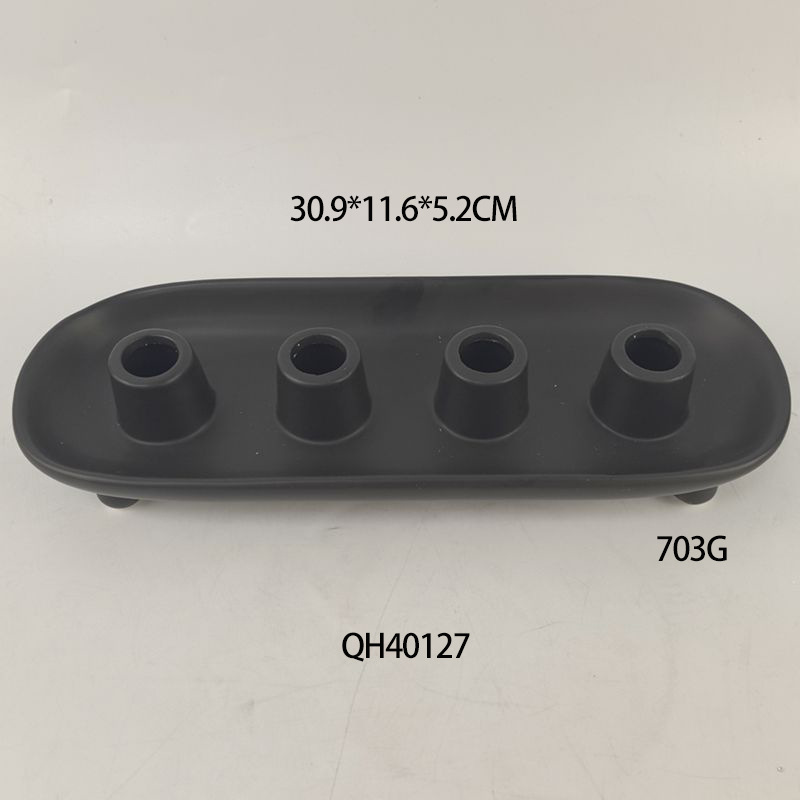 Candelaria americana decoración de cerámica negra retro velas románticas de boda regalos creativos mesa de comedor decoración de cena con vela