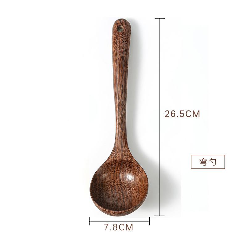 닭 날개 나무 곡선 숟가락 (26.5cm * 7.8cm)