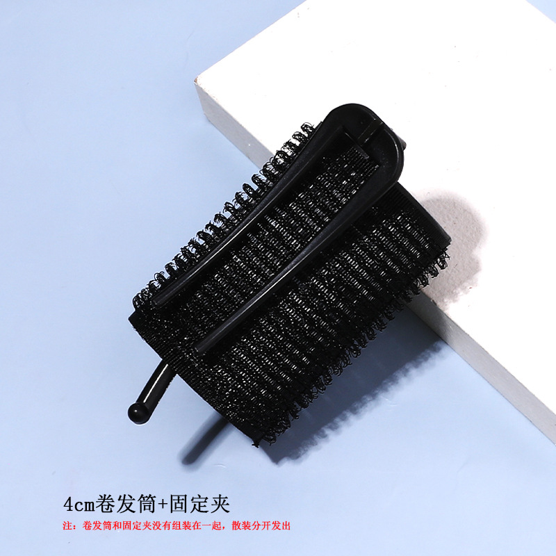 대량 4.0cm 검은 머리 curler + 고정 클립