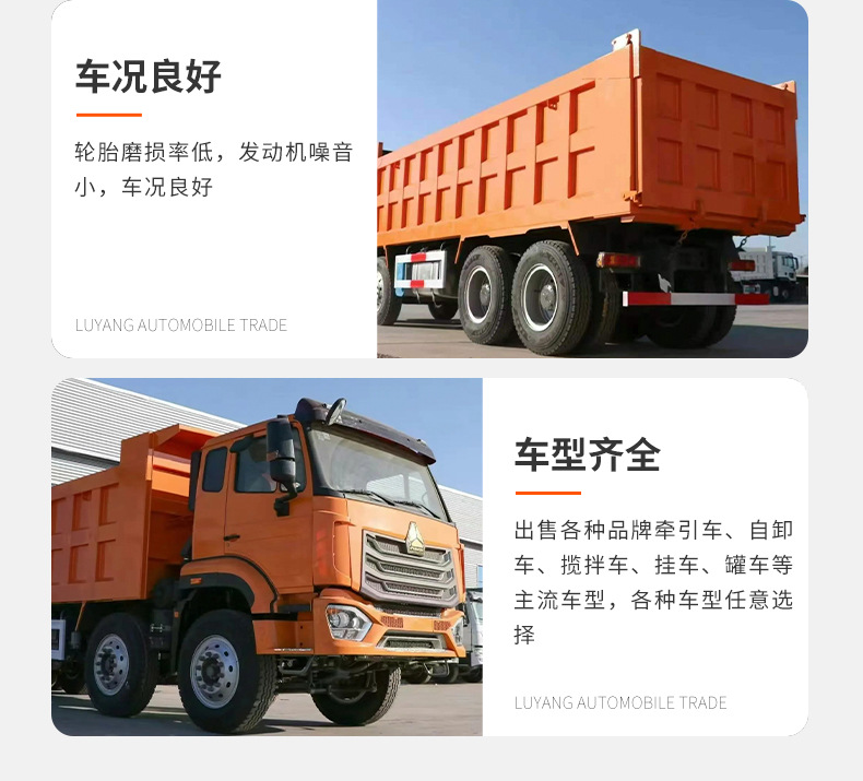 Cross-border export of HOWO dump trucks, port transport vehicles, mining sand and gravel engineering dump trucks, large-capacity box-type vehicles