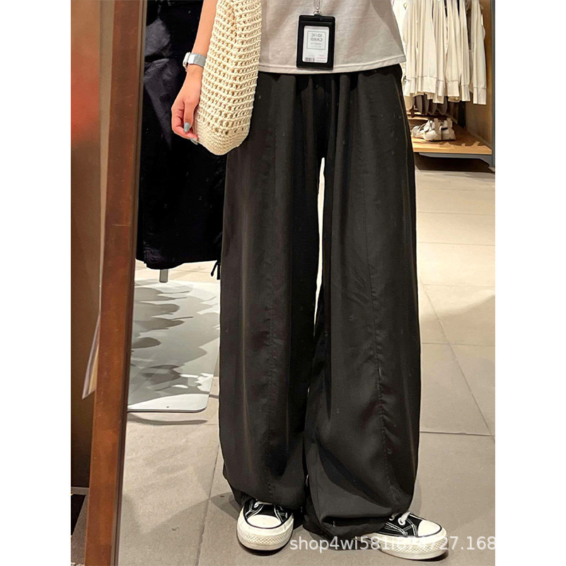 Teal Tencel Linen Wide-Leg Pants for Women, Summer Thin Cool Walking Pants, High-Waisted Loose Relaxed Style Curved-Leg Trousers Teal Tencel Linen Wide-Leg Pants for Women, Summer Thin Cool Walking Pants, High-Waisted Loose Relaxed Style Curved-Leg Trousers