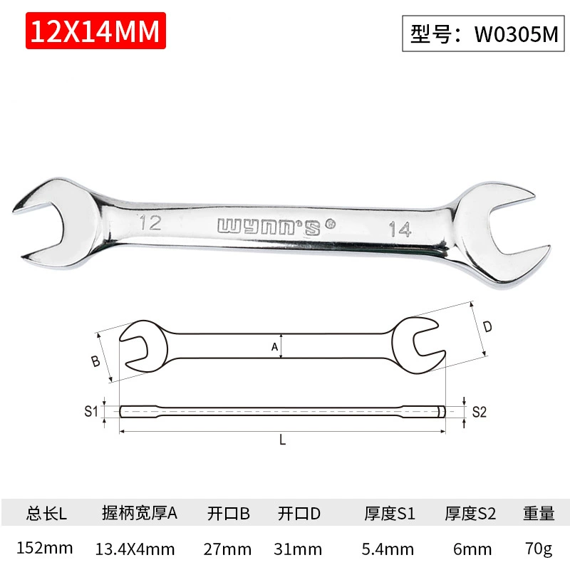 Wrench, set handmade, mirror effect