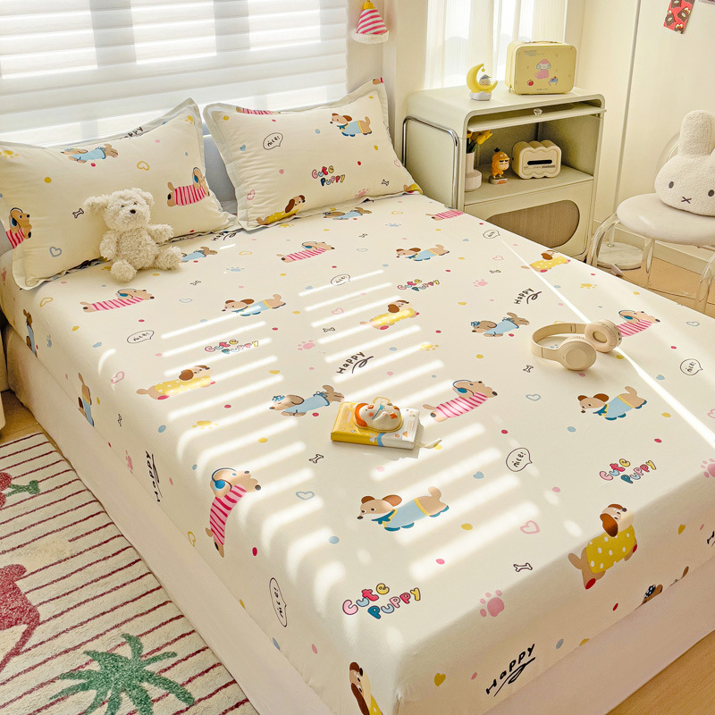 2025 nueva funda de cama de algodón de una sola pieza funda protectora de colchón de impresión todo incluido nueva funda de cama de algodón individual