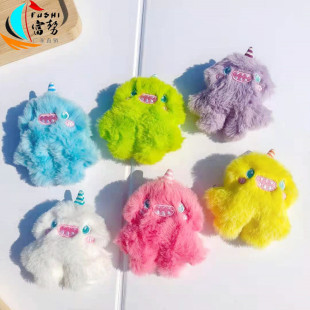 Cartoon Plush Unicorn Monster Doll Brooch Cute Japanese Style Colorfulful  Doll Pendant Decoration Trendy Product