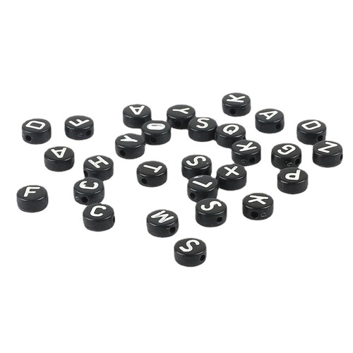 4*7mm acrylic loose beads English alphabet flat beads diy children early education beaded jewelry accessories bracelet weaving