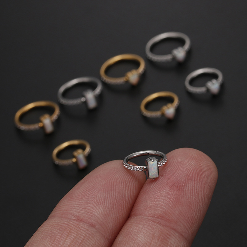 Heart Shape Pattern Unisex Gender 1 Piece Simple Style Heart Shape Stainless Steel Inlaid Zircon Nose Ring