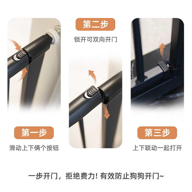 Fábrica al por mayor perros gatos balcón interior escaleras balcón sin agujeros cerca de puerta de seguridad infantil