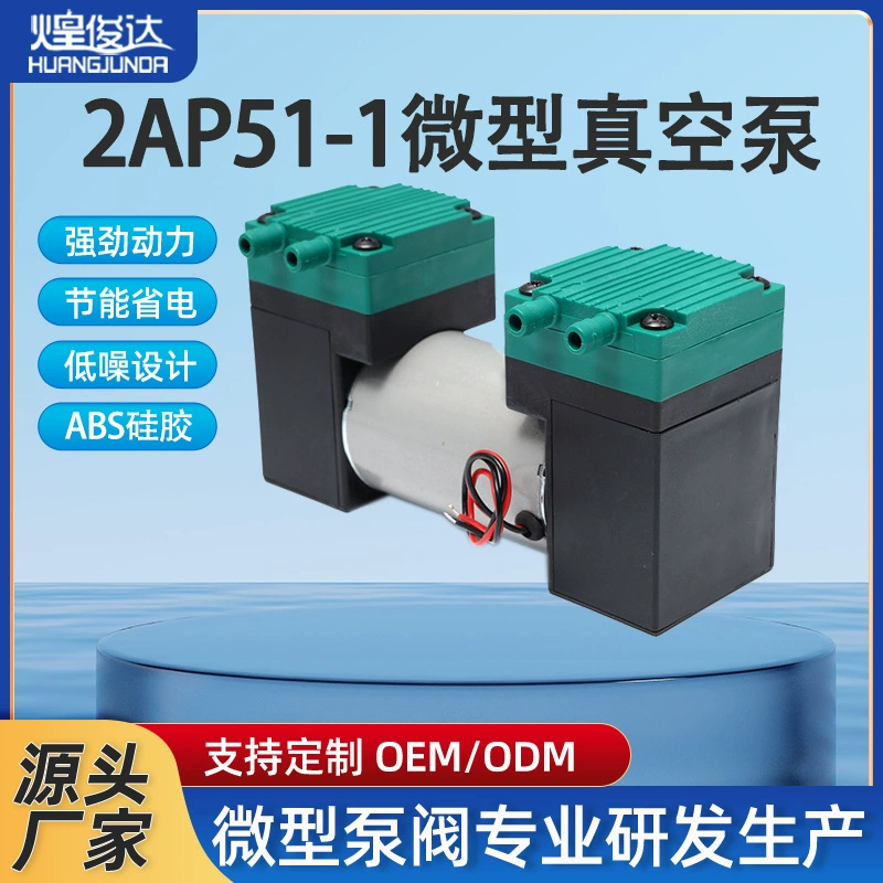 Huangjunda 2AP51-1 двухголовый насос микро-вакуумный насос отрицательного давления диафрагменный насос 12V Двигатель постоянного тока воздушный насос буторный насос