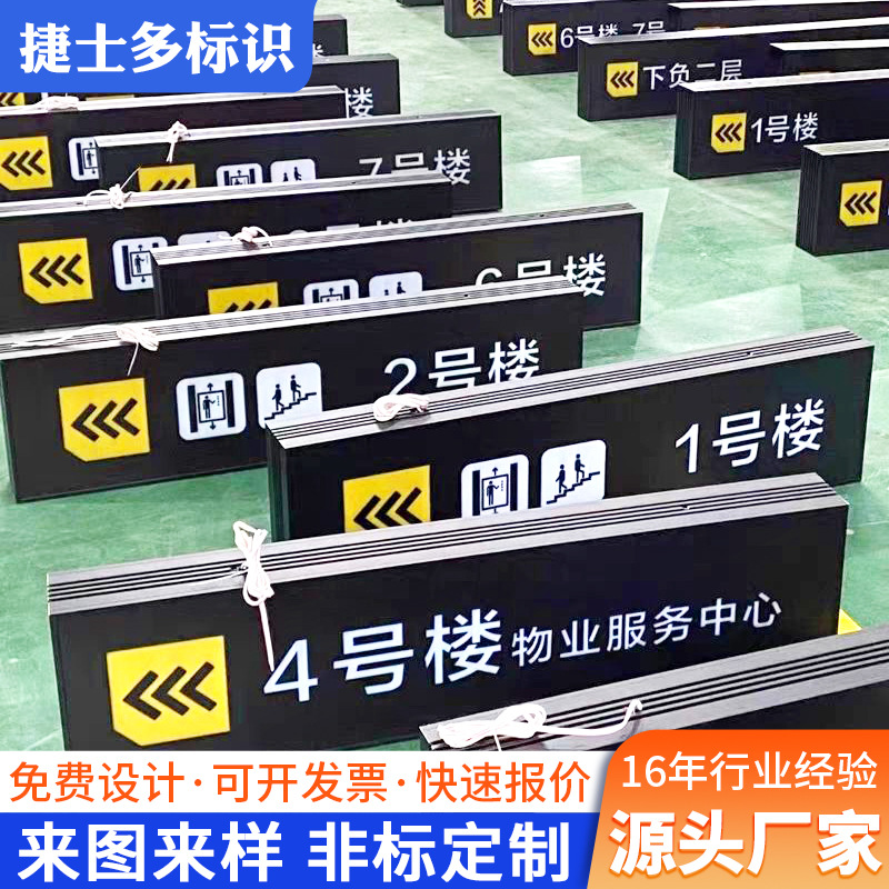 双面发光吊牌灯箱不锈钢门头医院地下车库悬挂指示牌广告牌led灯