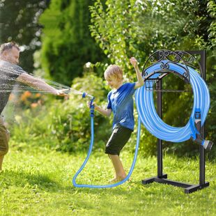 Garden Hose Holder Free Standing Water Hose Bracket Heavy Duty Garden Wall Mount Water Hose Storage Rack