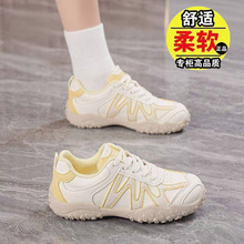踩屎感真皮德训鞋女2025新款秋季超火轻便软底运动鞋女超轻跑步鞋