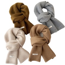 女式秋冬围巾纯色时尚柔软保暖围脖围巾披肩包裹适合寒冷天气出行