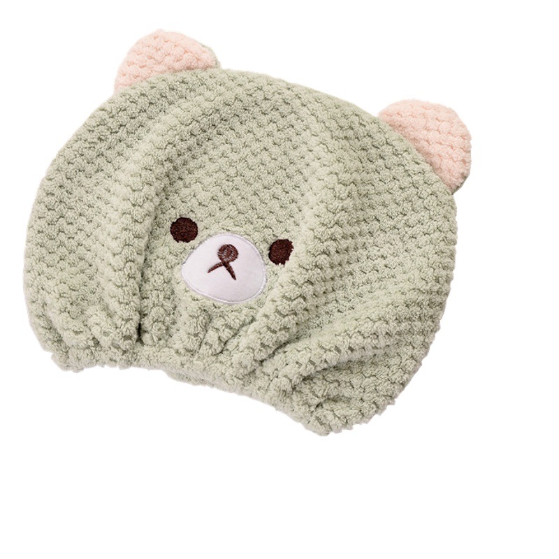 Dry Hair Cap, Cute Korean Bear Shower Cap, Soft Absorbent Dry Hair Towel, Export Quality Manufacturer, Ready for Delivery