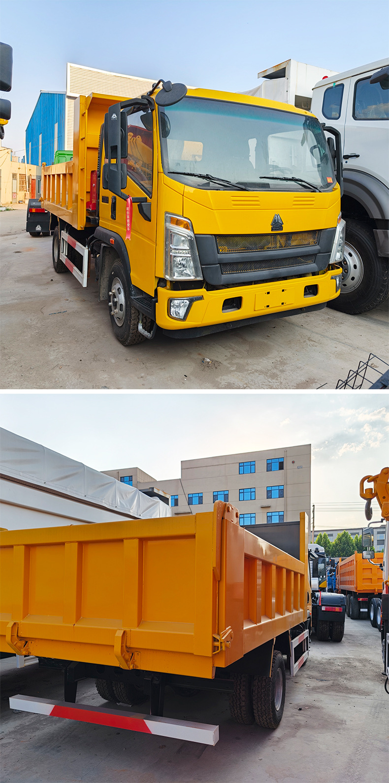 Export of used HOWO dump trucks, in-stock supply of construction transport vehicles, sand and soil trucks, tipper trucks, and trucks for on-site testing