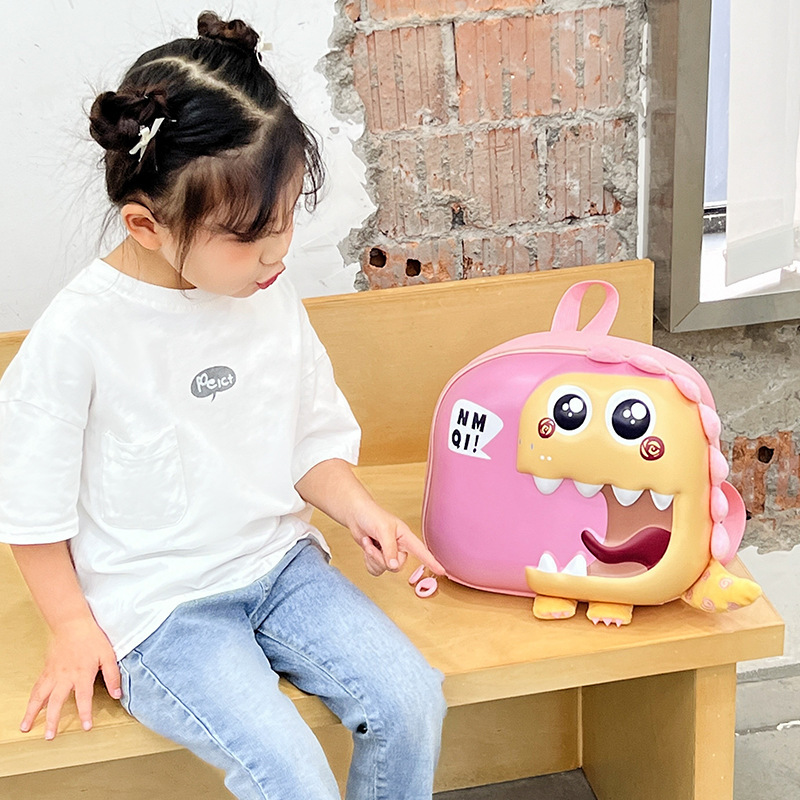Kindergarten schoolbag mujer 2024 nueva historieta niños lindos dinosaurio mochila masculina niños ocio viaje pequeña mochila