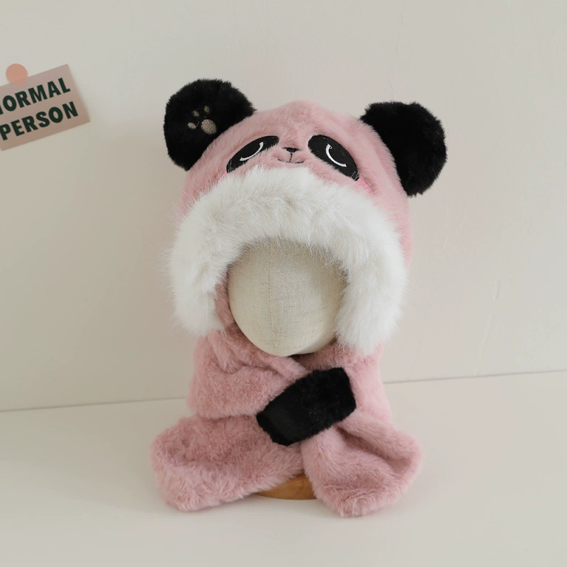 Children's hat, scarf, warm cute set, increased thickness