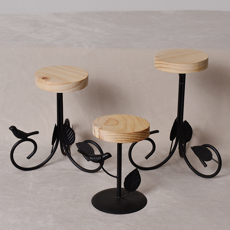 bandeja de madera europea para refrigerios estante de pan estante de madera maciza estante de pastel multicapa estante de exhibición de postre decoración de boda image 13