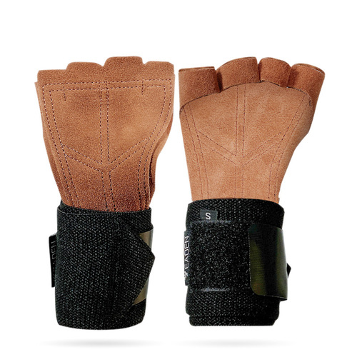 Cowhide fitness gloves men's booster belt training wrist guard anti-slip deadlift belt sports pull-up anti-callus sheath