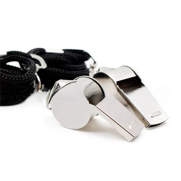 High quality stainless steel covered whistle referee competition halter whistle outdoor sports timing whistle in stock wholesale