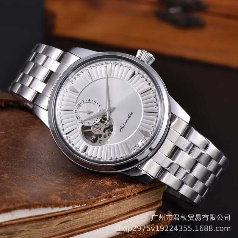 Foreign Trade Cross-Border Aliexpress Dropshipping Men's Three-Pin Fashion High-Quality Steel Band Mechanical Precision Brand Men's Watch