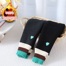 女童加绒加厚打底裤冬装外穿女宝宝长裤冬裤儿童羊羔绒一体绒裤子