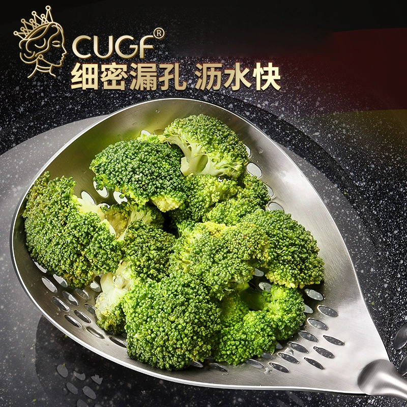 Кухонная ложка для лапши из нержавеющей стали 304 Guifei, хозяйственная цельная конструкция, длинная ручка для варки, сетчатая половник-ловушка