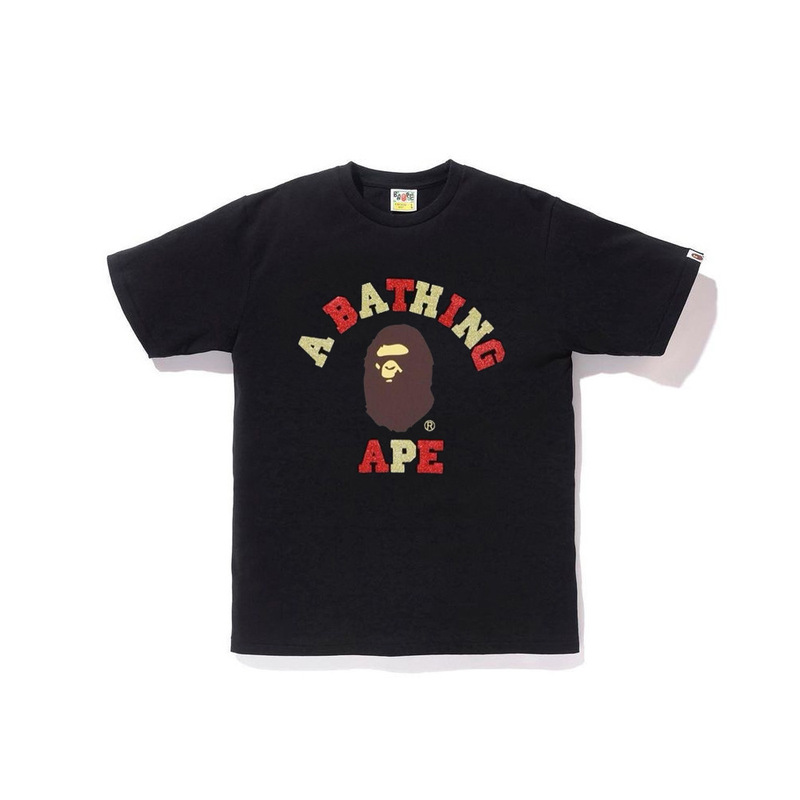 日系潮牌bape半袖寝猿迷彩猿人頭プリント夏tシャツカップルカジュアルスポーツ半袖ショートT|undefined