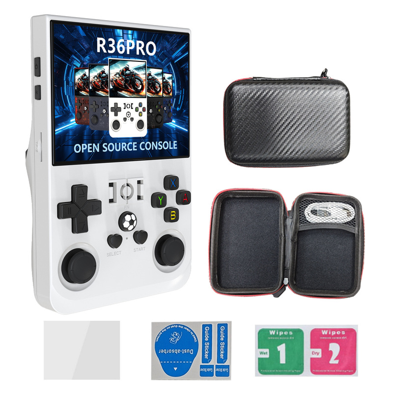 クロスボーダー R36PRO オープンソース携帯ゲーム機 3.5inch デュアルジョイスティック GBA アーケード PSP 携帯ゲーム機 64G 大容量メモリ|undefined