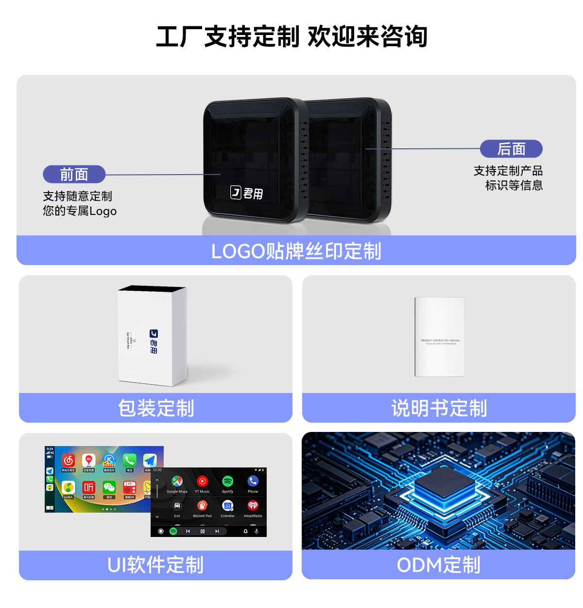 Junyu Car Interconnect Box for Original Car Carlife to Wireless Carplay, Compatible with Apple Phones for Audi and Volkswagen