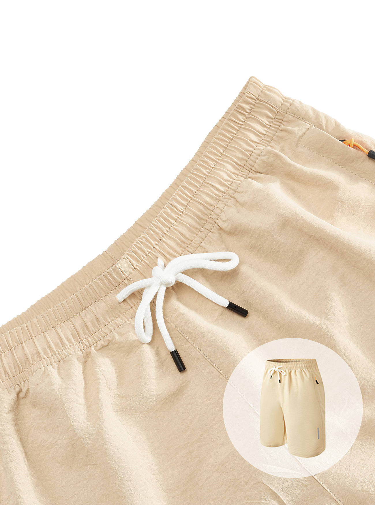 Monochrome Quick-dry Tactical Shorts For Men With Zipper Pockets_voghion.com