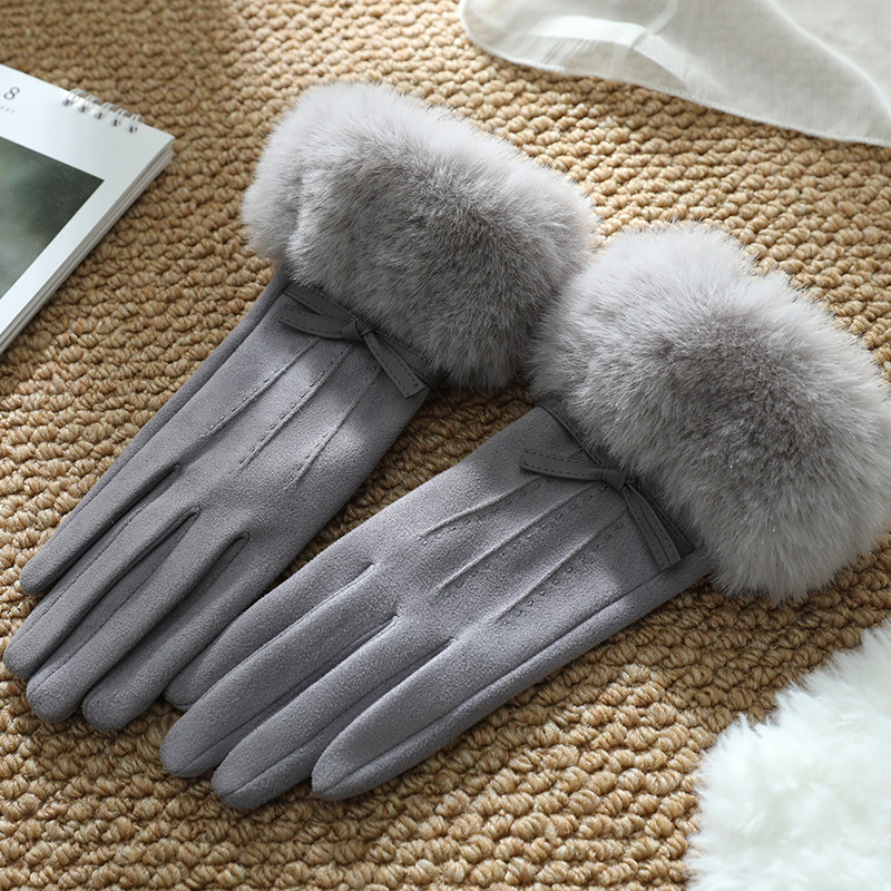 Guantes Térmicos de Felpa para Mujer de Poliéster Antideslizante, Pantalla táctil, Térmico para Ciclismo y Uso Exterior image 87