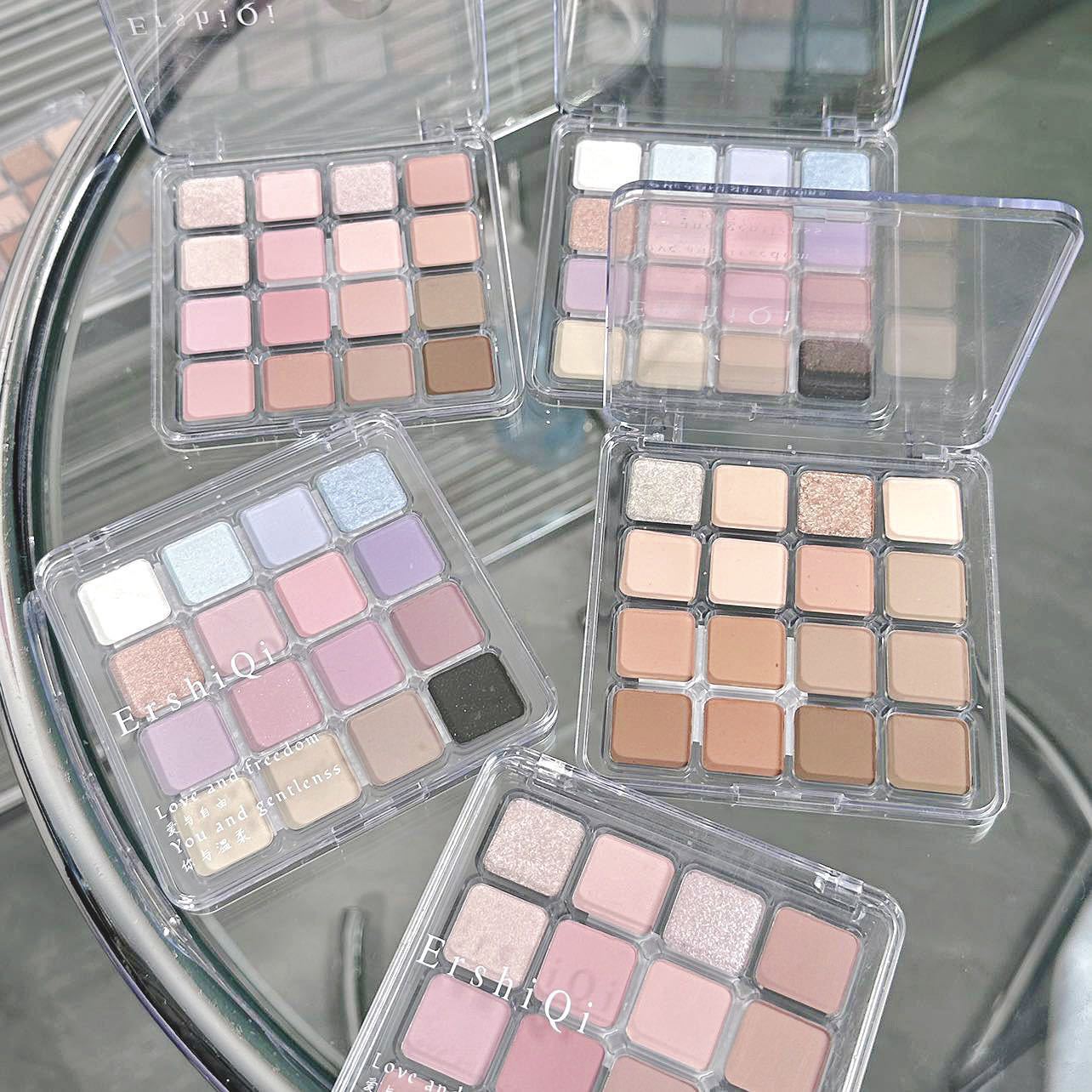 16 colores de sombras de ojos polvo brillante mate brillo alto brillo brillante estudiantes diarios baratos de sombras de ojos de color tierra baratos