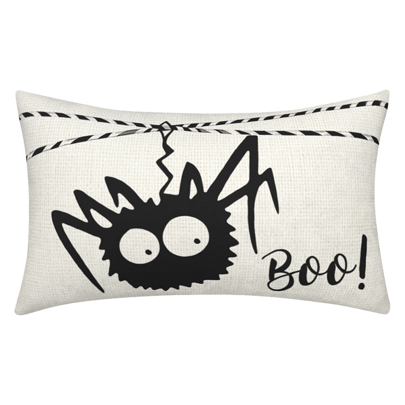 90g Weight Pillow Cases Home Textiles & Decor Type Polyester Material Halloween Festival letter, Ghost Pattern Cute, Funny Style Halloween Cute Funny Letter Ghost Polyester Pillow Cases Couch & Sofa Decor 无