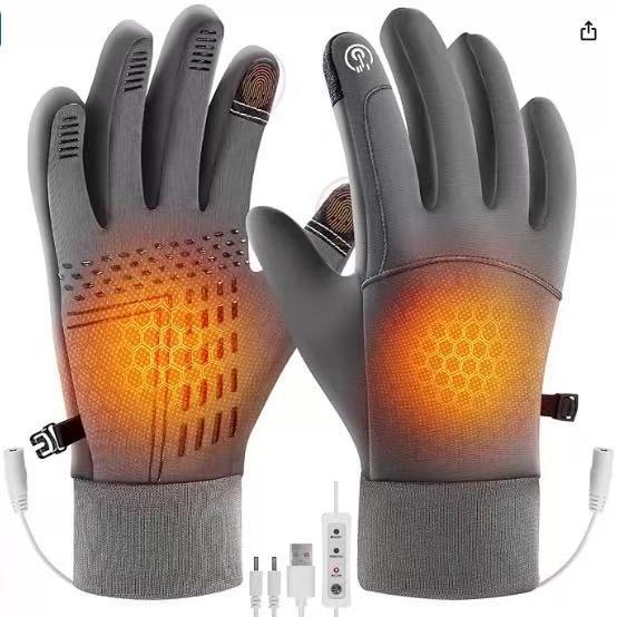 Amazon USB Electric Heating Gloves Warm Touch Screen Waterproof Professional Cross-Border Electric Heating Factory