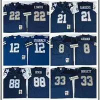 Трансграничный оливковый костюм Dallas Cowboys Зал славы 21 #22 # MN Ретро Джерси Легенда Limited Edition Оптовая продажа