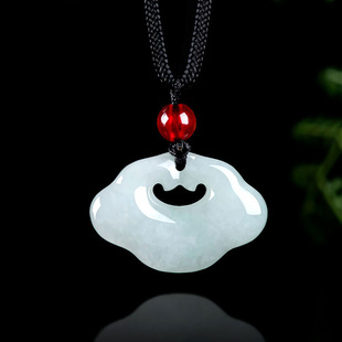genuine goods Natural A Jade Runbai Jixiang Ruyi Pendant Glutinous Jade Pendant for Men and Women Jade Pendant Wholesale